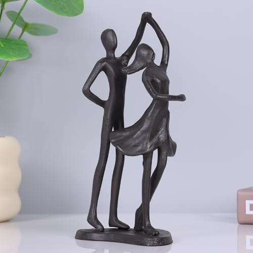 QIANLING Cast Iron Dancing Couple Sculpture