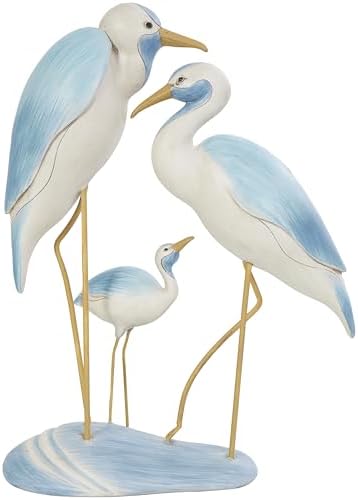Deco 79 Polystone Bird Statue with Yellow Accents 1
