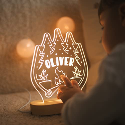 Personalized Acrylic Night Light with Name Baby Gift Toddler Decor