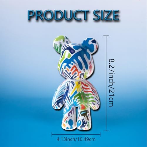 Zige Lily Bear Statue Resin Graffiti Sculpture 1