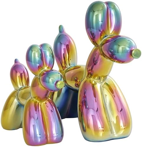 Deco 79 Ceramic Dog Balloon Sculpture Set of 2