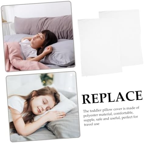 OUNONA 2pcs Solid Cotton Pillowcase with Zipper Closure