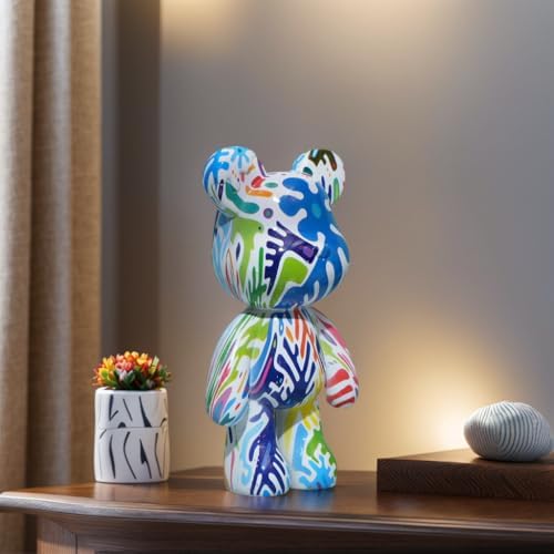 Zige Lily Bear Statue Resin Graffiti Sculpture 1
