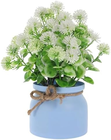 Amosfun Artificial Dandelion Flowers Faux Potted Plants