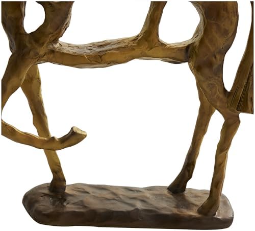 Deco 79 Gold Polystone Horse Decor Sculpture