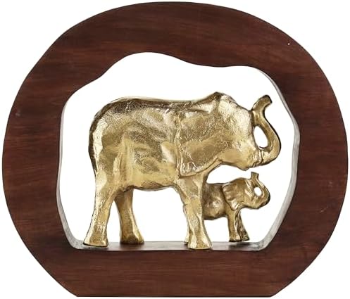 Deco 79 Gold Elephant Sculpture Home Decor Statue