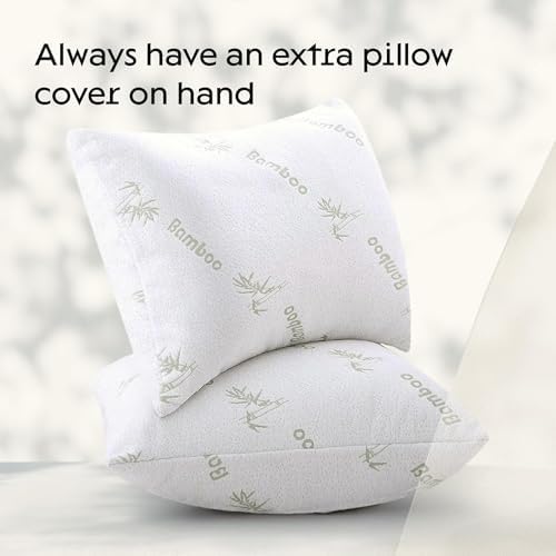 Niagara Sleep Solution Waterproof Pillow Protectors Queen 20x30 2 Pack