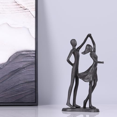 QIANLING Cast Iron Dancing Couple Sculpture