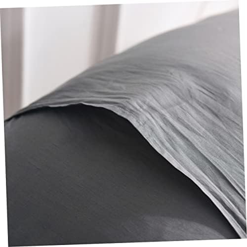 Amosfun 2-Pack Dark Grey Solid Cotton Pillow Covers