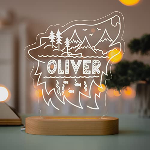 Personalized Acrylic Night Light with Name Baby Gift Toddler Decor