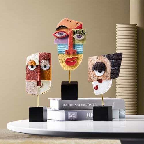 Picasso Style Resin Abstract Face Mask Statue
