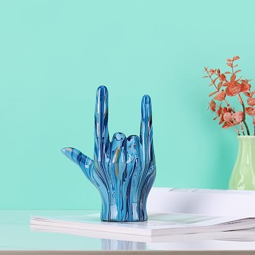 I Love You Gesture Statue - Green Home Decor Sculpture