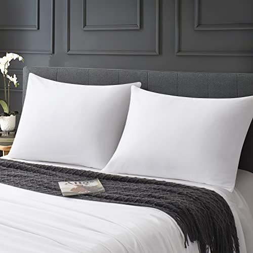 LOSAFEFE 100 Cotton Zippered Pillow Cases Set of 4