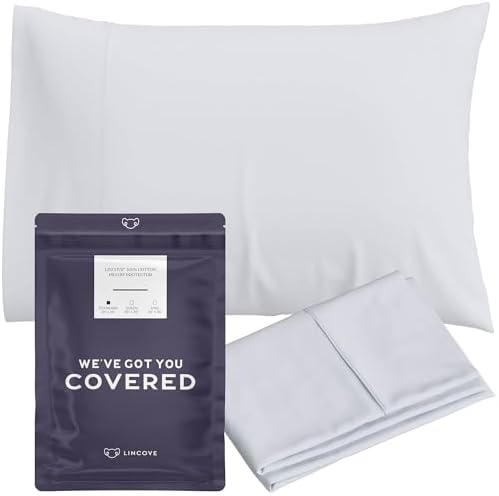 Lincove 100 Cotton Sateen Pillowcase - 20x26 Standard Size Includes 1 Pillowcase