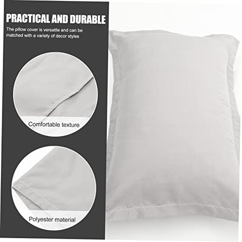Luxshiny Solid Grey Pillowcase Set 2 Pieces 1
