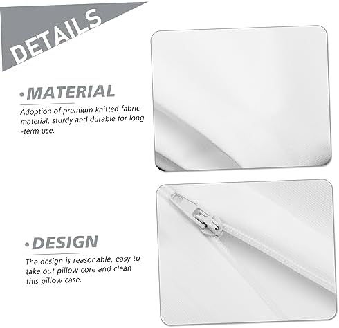 2Pcs Pillow Covers with Zipper Comfortable Pillow Protectors