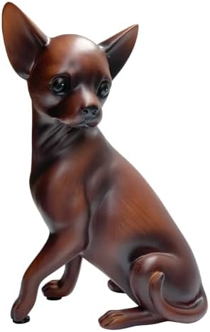 Woodgrain Chihuahua Dog Sculpture Wall Art Decor