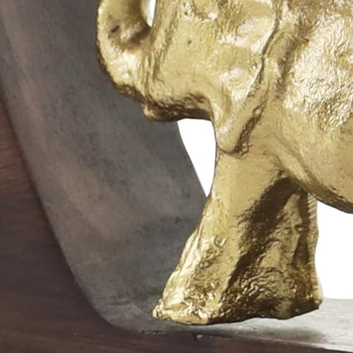Deco 79 Gold Elephant Sculpture Home Decor Statue