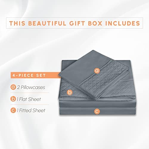 Elegant Comfort Luxurious 4-Piece Quilted Bed Sheet Set