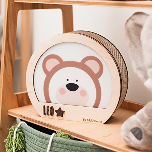 Personalized Bear Night Light for Kids Nursery 1