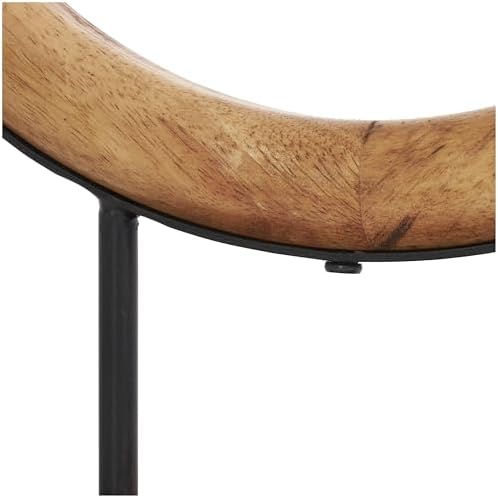 Deco 79 Modern Wooden Sculpture Set with Black Stands