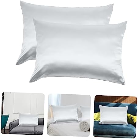 JEWEDECO 2pcs Cooling Polyester Pillowcases with Zipper 1