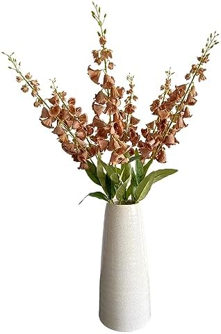 6pcs Artificial Lily of the Valley Bouquet Realistic Brown