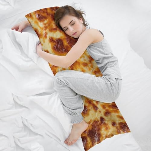 MEIKKO Baked Cheese Crust Body Pillow Cover with Zipper 20x54