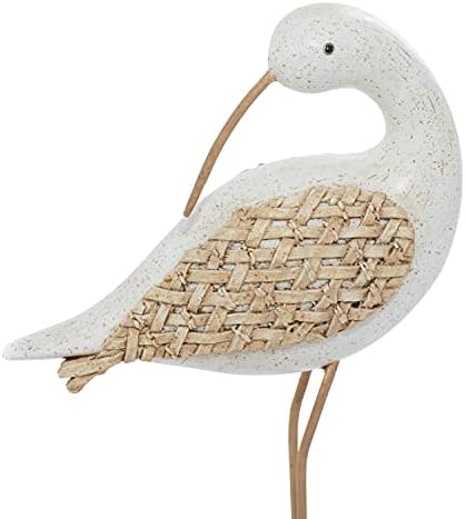 Deco 79 White Polystone Bird Sculptures Set of 3