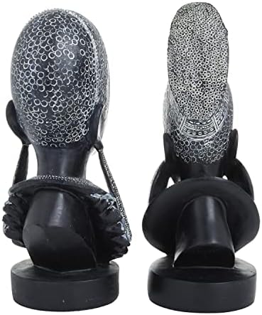 Deco 79 Polystone African Woman Statue Set of 2