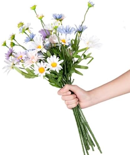 Artificial Daisy Flowers 8 Bundles Purple