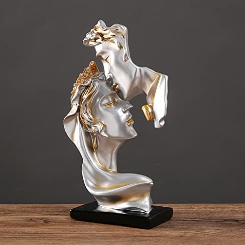 JXCBXJ Couples Kiss Resin Sculpture
