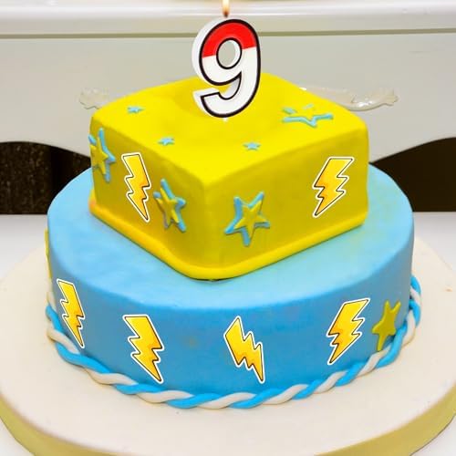Cartoon Birthday Cake Candle Number 9 for Animated Decor