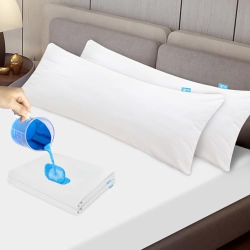 Biloban Body Pillow Protector 2 Pack Waterproof Zipper Cover