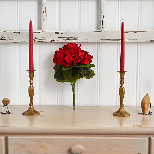 Nearly Natural Geranium Artificial Bush Set of 4