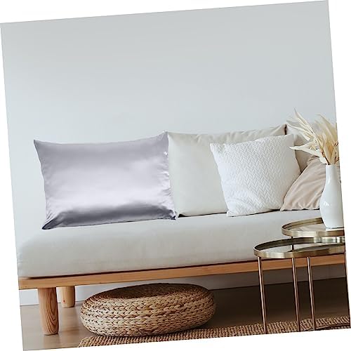 ABOOFAN 2pc Cooling Polyester Pillowcases Breathable Deep Grey