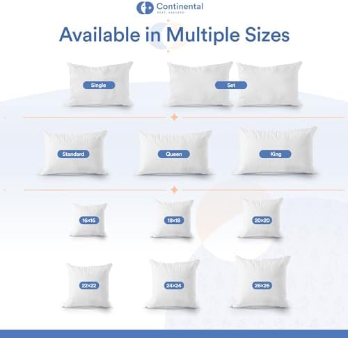 Continental Bedding Pillow Protectors - 18x18 Inch Zippered Fleece