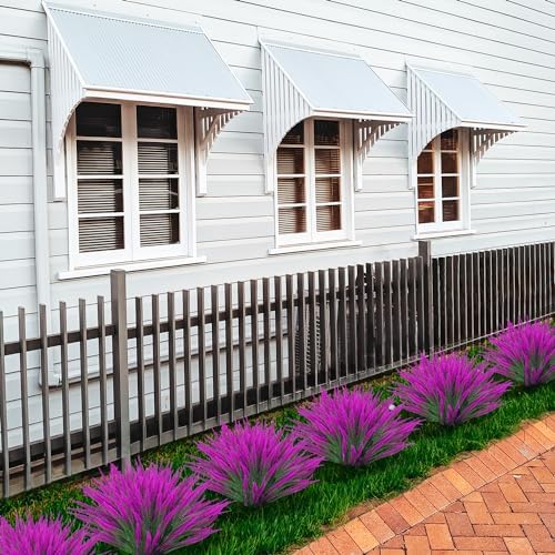 8 Bundle Artificial Lavender Flowers Fuchsia UV Resistant