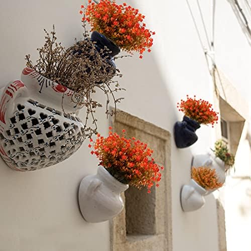 URSTOUD 24PCS Artificial Eucalyptus Plants Fall Orange