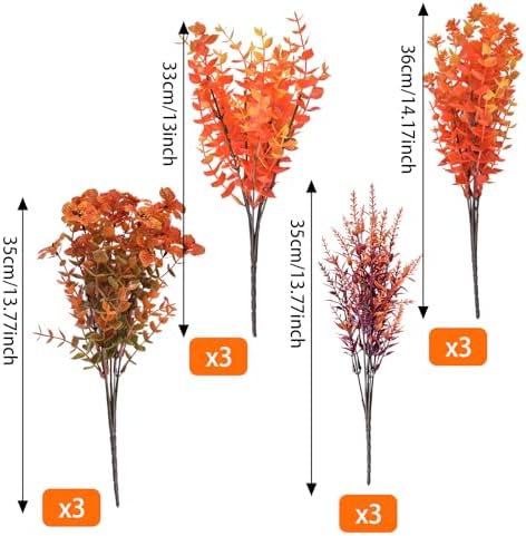 iHeartYard 12 Bundles Artificial Fall Flowers Decor