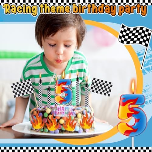 15 Pcs Racing Cars Birthday Candles Cake Decoration