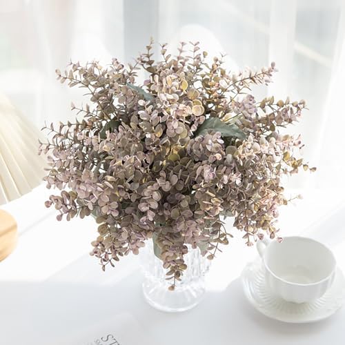 3PCS Artificial Eucalyptus Plants with Vase for Home Decor
