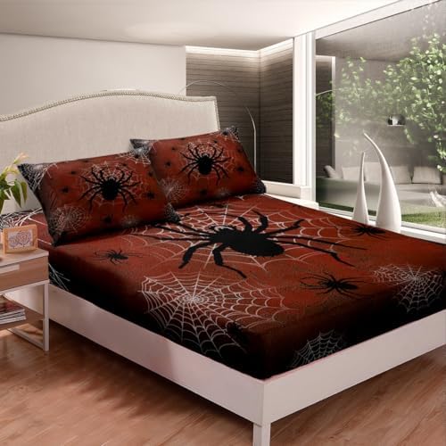 Castle Fairy Halloween Spider Sheet Twin Size with Pillowcase