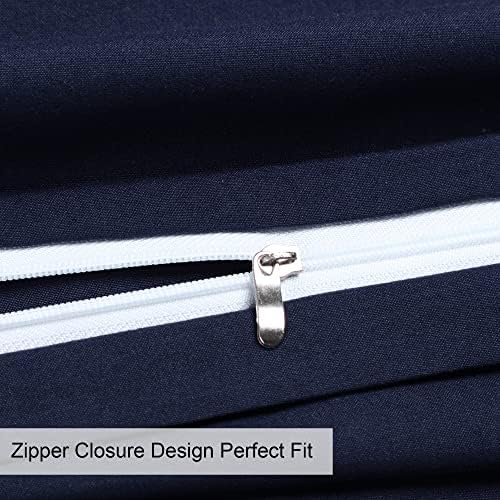 Uxcell Zipper Pillow Cases Soft 1800 Series Microfiber Navy