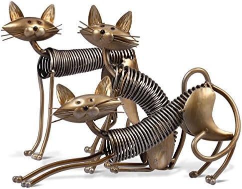 Tooarts Iron Cat Sculpture Home Decor Art