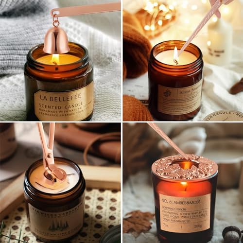 DORAFO 5 in 1 Candle Accessory Set Rose Gold