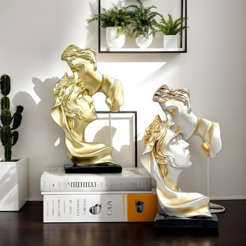 Kissing Lover Statue for Home Decor and Romantic Gifts