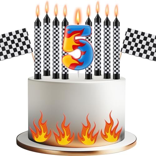 15 Pcs Racing Cars Birthday Candles Cake Decoration