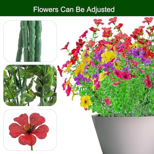 12 Bundles Artificial Daisy Eucalyptus Flowers