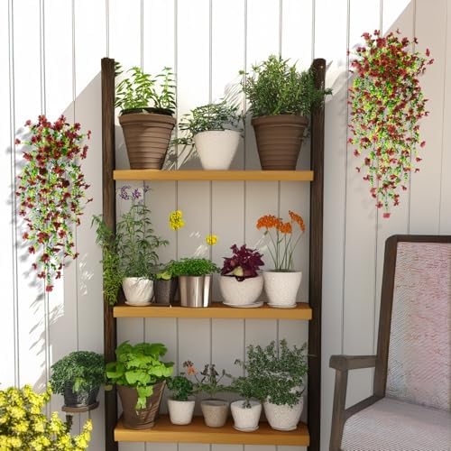 ZFProcess Artificial Hanging Daisy Flowers 2PCS UV Resistant Fall Decor